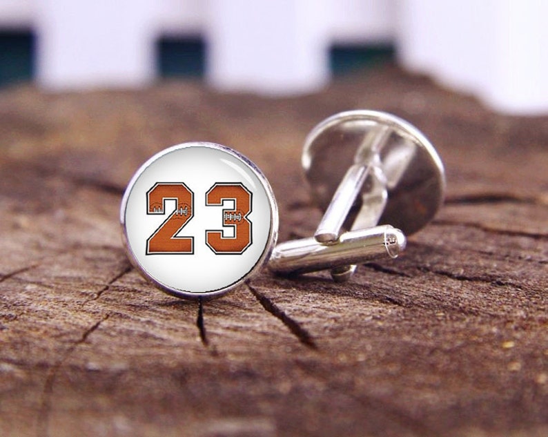 Custom Wedding Cufflinks Basketball Number Cufflinks Numbered Basketball cufflinks Custom Squad Number Groom Cufflinks Or Set Tie Bars