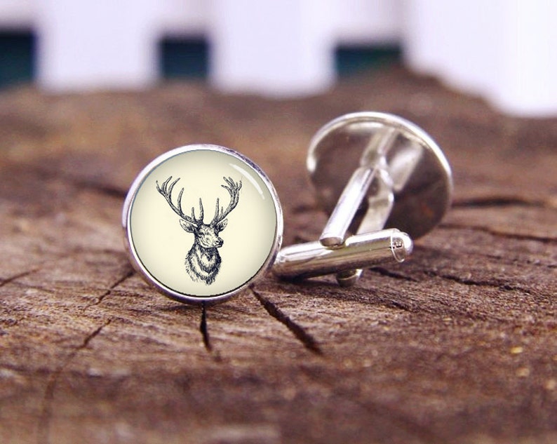 Groom Cufflinks Buck Cufflinks Elk Cufflinks Tie Clips Or Set Vintage Deer Head Cufflinks Custom Wedding Cufflinks Deer Cuff Links
