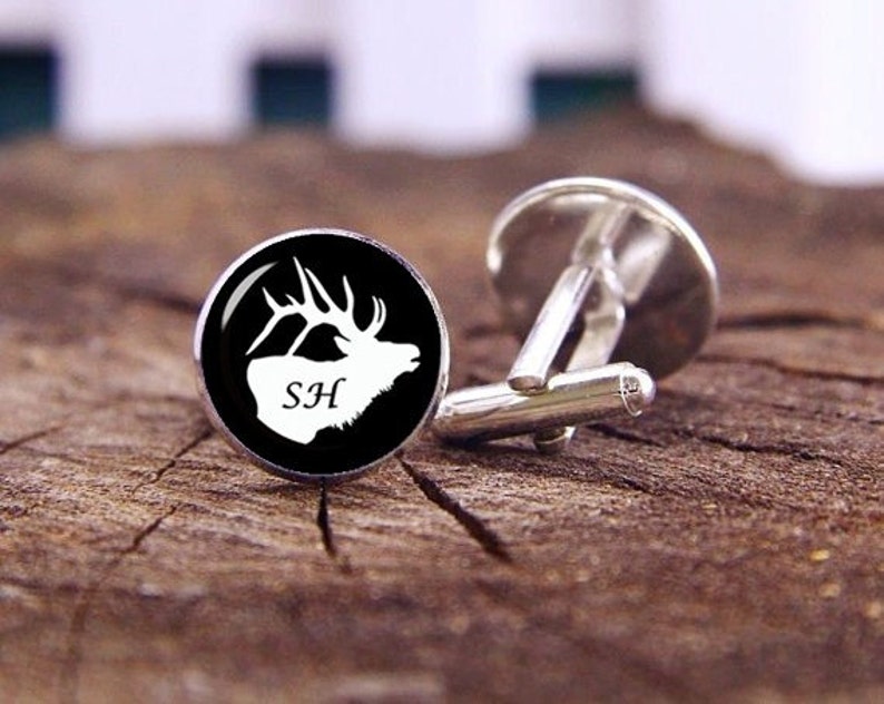 Majestic Bull Elk Cufflinks Groom Cufflinks Tie Clip Or Set Custom Wildlife Cufflinks Groomsmen Gifts Wedding Cufflinks Elk Cuff Links