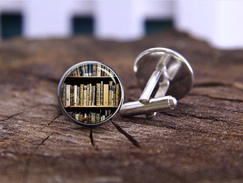wedding cufflinks for men gift ideas Bookshelf cufflink Library cuffl links /& tie clip Book Shelf Cufflinks Special Gifts for Boyfriends