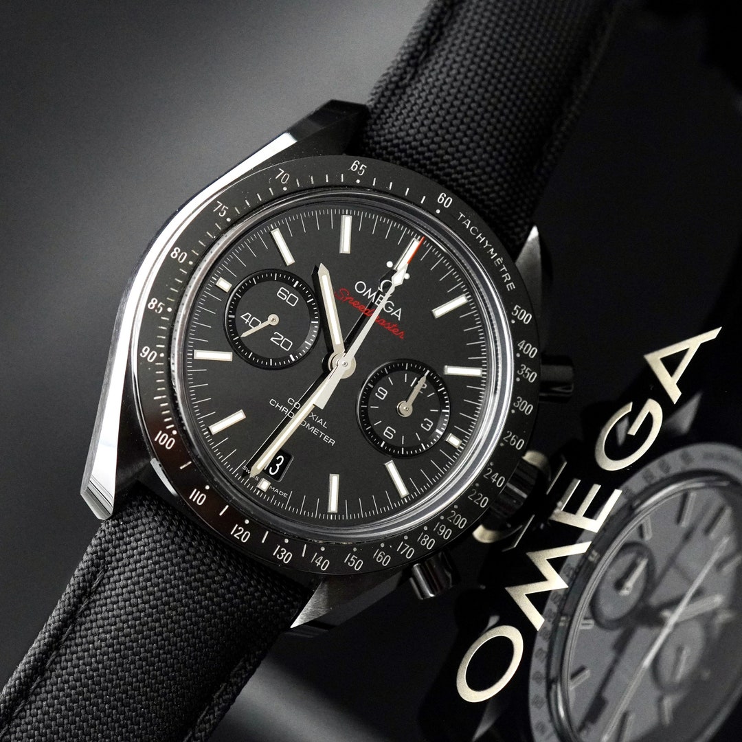 Speedmaster Dark Side of the Moon 44.25mm Black Ceramic on Coated Nylon Fabric Strap With
