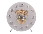 Wrendale Designs Cow Mantel Clock by Hannah Dale