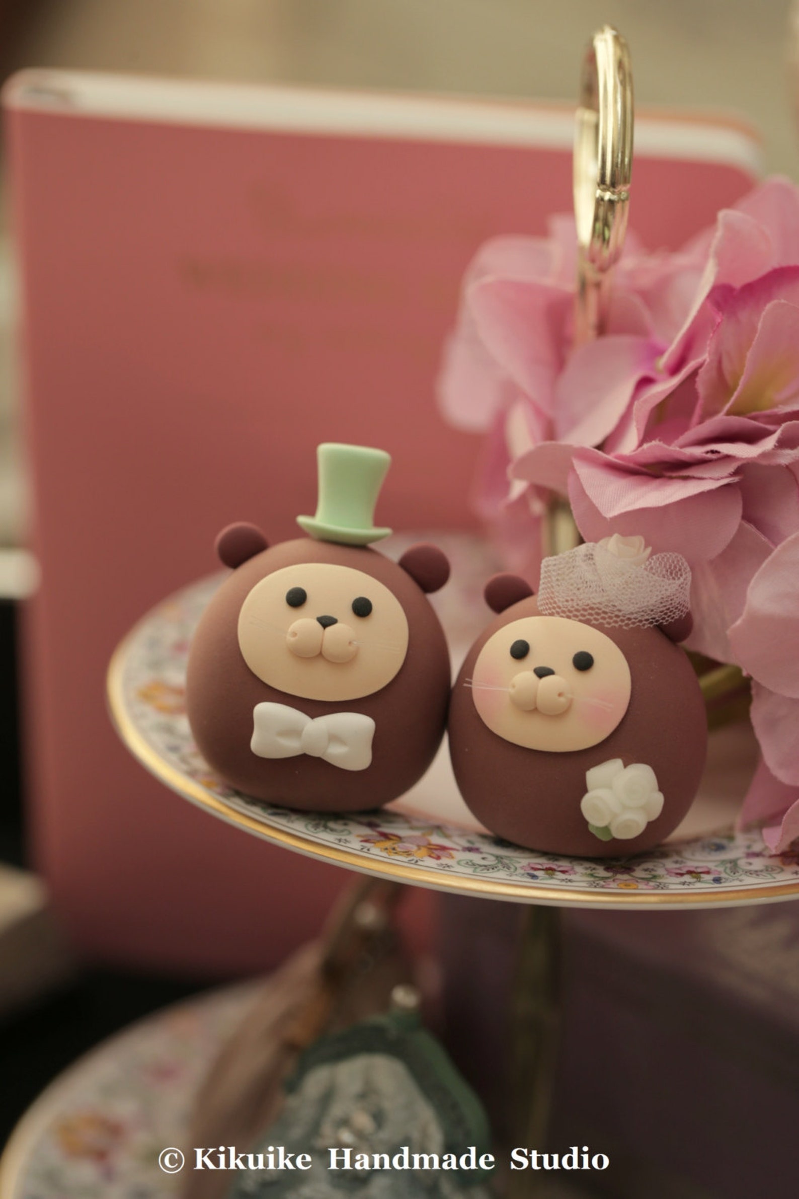 Otters wedding cake topper Etsy