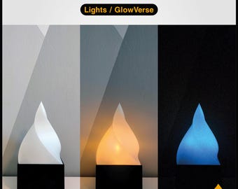 GlowVerse™: 3D Printed NFT Lamps | Modern Geometric Art Light | Eco-Friendly PLA Table Lamp