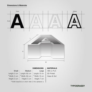 3D Printed letters planters with grass - Typograssy image 9