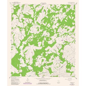 Topographical Map - Cheapside Texas Quad - USGS 1987 - Vintage Wall Art