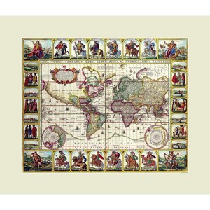 Historic Map - World - Piscator - Vintage Wall Art
