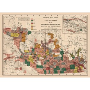 Historic Map - Manitoba Saskatchewan Canada - White 1906 - Vintage Wall Art
