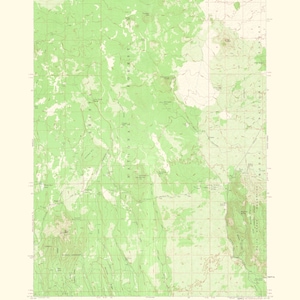 Topographical Map - Hambone California Quad - USGS 1963 - Vintage Wall Art