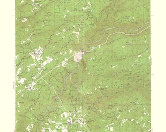 Topographical Map - Columbia California Quad - USGS 1961 - Vintage Wall Art