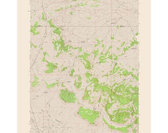 Mapa topograficzna – Rangely Colorado Quad – USGS 1962 – Sztuka ścienna w stylu vintage