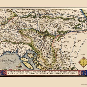 Historic Map - Adriatic Eastern Region - Ortelius 1570 - Vintage Wall Art