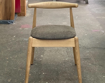 BJORN Chair Natural Oak - Scandinavian Design Chair in Solid Oak Wood, Customizable