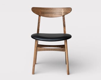 BELLEVILLE - Scandinavian Design Chair in Solid Walnut Wood