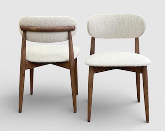 CÉLINE - Designer Chair in Solid Dark Oak Wood, Customizable