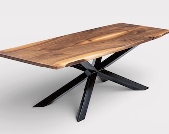 SPIDER Table - Solid Wood Table with Custom-Made Metal Base