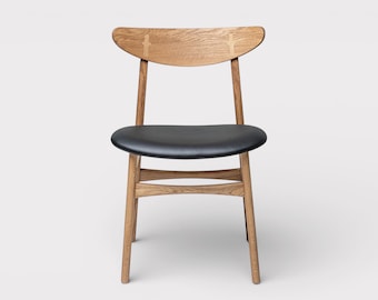BELLEVILLE - Customizable Scandinavian Design Chair in Solid Oak Wood