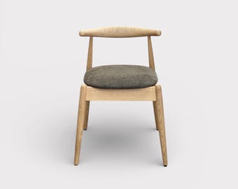 BJORN - Natural Oak Chair, Scandinavian Design, Solid Wood, Customizable
