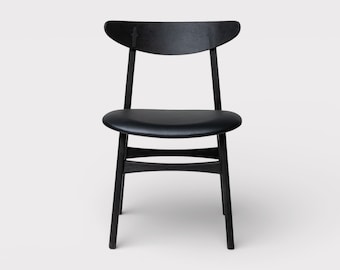 BELLEVILLE - Scandinavian Design Chair in Solid Black Oak