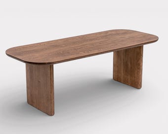 BELLEVILLE - Custom-Made Solid Oak Dining Table with Squircle Design