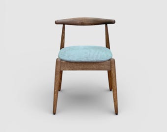 BJORN - Scandinavian Design Chair in Solid Dark Oak Wood - Customizable