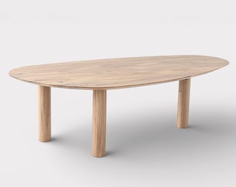 TRIVA - Organic Design Table with Custom-Made Solid Wood Tripod Base