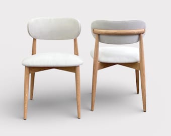 CÉLINE - Designer chair in solid natural oak wood, customizable