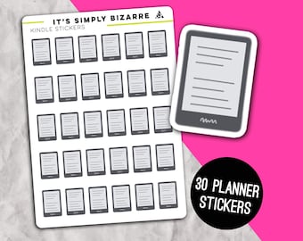 Kindle Stickers, Reading tracker, Reading planner, Planner sticker sheet, Tracking stickers, Reading journal, Ebook stickers, Book planners