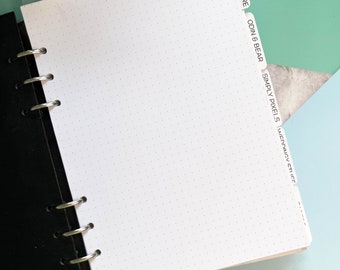 A5 Ring Planner Inserts, Planner pages, Filofax inserts, Dot grid, Bullet journal, Grid pages, Planner paper, Refill paper, Ring planners