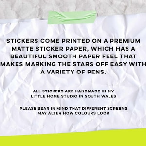 5 Star Rating Stickers, Reading journal stickers, Bullet journal stickers, Planner sticker sheet, Book rating stickers, Fill in stickers image 3
