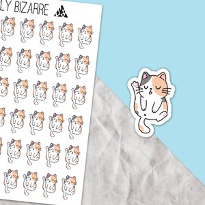 Cat Lick Planner Stickers, Funny sticker sheet, Cat clean stickers, Planner deco, Cute cat stickers, Planner sticker sheet, Cleaning cats