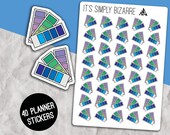 Paint Swatch Card Stickers, Planner sticker sheet, Home DIY stickers, Home renovation planning, Paint colours, Colour chart stickers