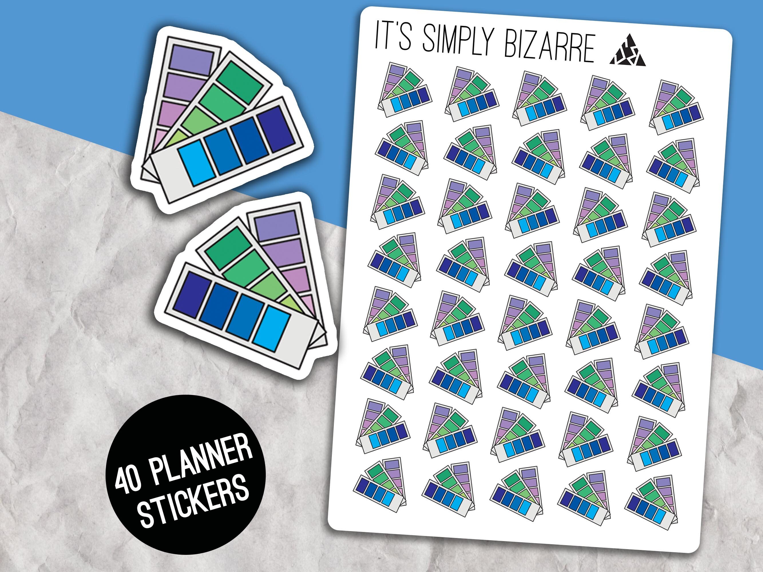 Normal Swach Sticker Paint Swatch Card Stickers, Planner Sticker Sheet, Home DIY Stickers ...
