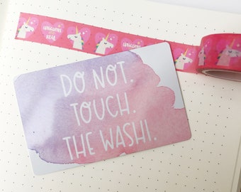 Washi Card Cutter, Do not touch the washi, Washi tape cutter, Planner card, Planner accessories, Washi storage, Sparkle washi, Metal card