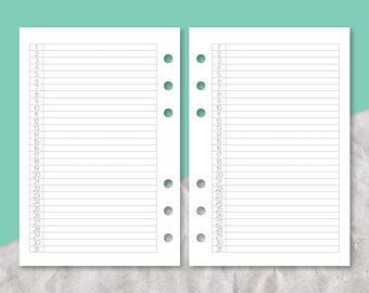 月間リスト インサート、リング プランナー、A5、個人用、ポケット、月間プランナー、Filofax インサート、Kikki K プランナー、月間ページ、プランナー インサート
