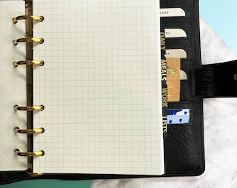 5mm Grid Grey Paper, Ring planner inserts, Planner paper, Grey paper inserts, Plain paper, Filofax inserts, Bullet journal pages, Grey