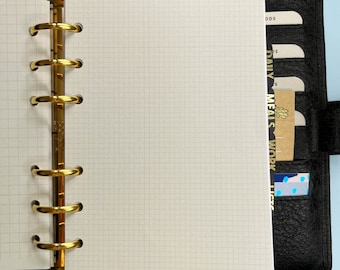 2.5mm Grid Grey Paper, Ring planner inserts, Planner paper, Grey paper inserts, Plain paper, Filofax inserts, Bullet journal pages, Grey
