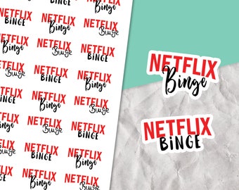 Netflix Binge Aufkleber, Paris Aufkleber, Planer Aufkleber, Halloween Sticker, lustige Aufkleber, lustige Planer Aufkleber, lustige Planer Aufkleber