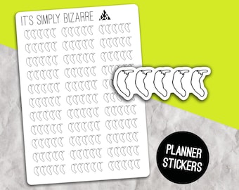 Pegatinas de calificación de especias de chile, pegatinas de chile, hoja de pegatinas del planificador, pegatinas de calificación, diario de alimentos, planificador de alimentos, escala Scoville