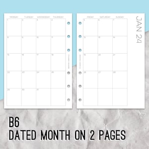 May include: A black and white printable calendar for January 24th. The calendar is divided into two pages, with Monday through Thursday on the left page and Friday through Sunday on the right page. The calendar is designed for a personal planner or journal.