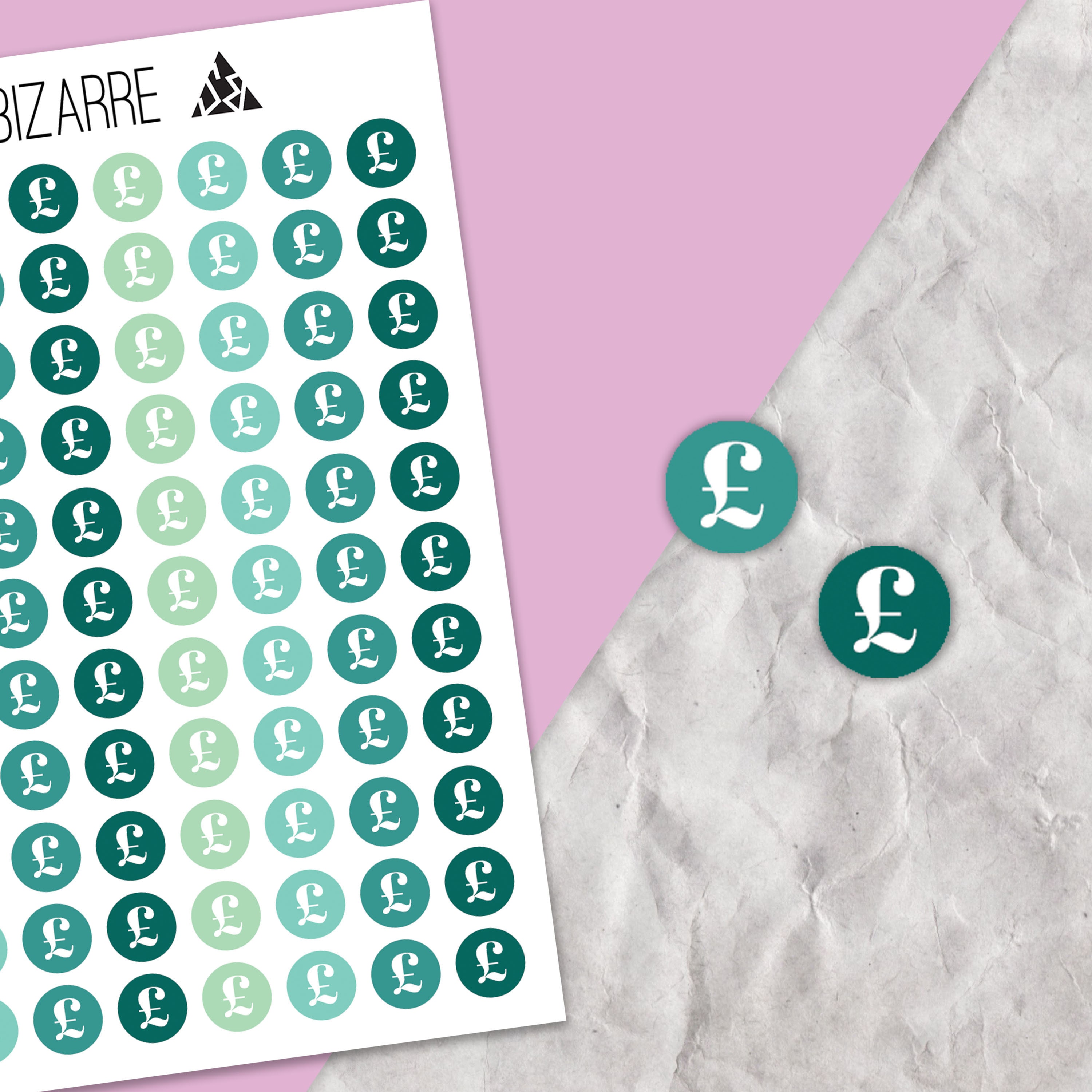 Pound Sign Sticker Pound Sign Circle Icon Stickers, Money Planning, Spending Tracker ...