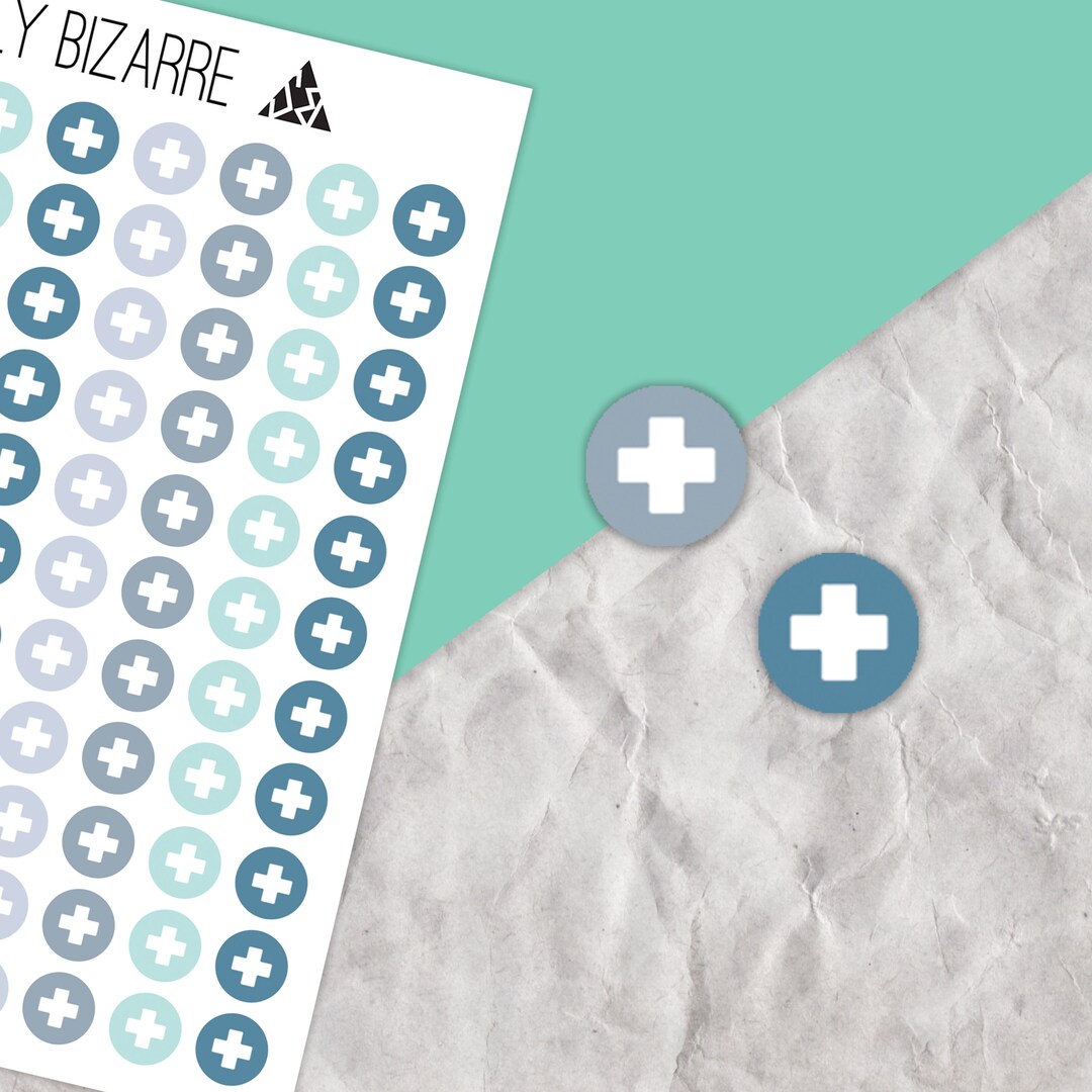 Health Circle Icon Stickers, Health Planner, Health Tracker, Functional ...