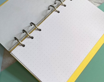Personal Filofax pages, Page inserts, Dot grid, Ring planner, Blank inserts, Planner pages, Hole punched pages, Blank pages, Personal rings