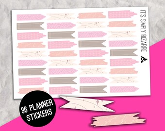 Adhesivos para pancartas, hojas de adhesivos para agendas, pancartas para agendas, cajas para citas de agendas EC, encabezados de pancartas, adhesivos para encabezados, adhesivos en colores pastel