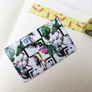 Washi Card Cutter, Geometrische Blumenkarte, Washi Tape Cutter, Planerkarte, Planerzubehör, Washi Aufbewahrung, Sparkle Washi, Metallkarte