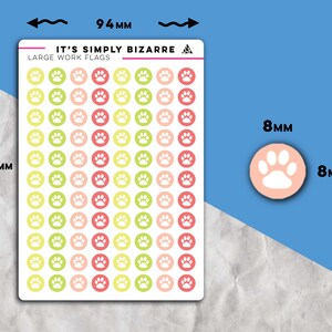 Paw Print Circle Icon Stickers, Pet tracking, Pet stickers, Planner stickers, Planner tracking, Tracking stickers, Vet visit, Functional image 2