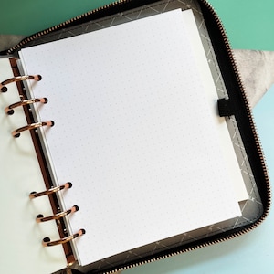 B6 Wide Ring Planner Inserts, Ring planner pages, Filofax inserts, Planner inserts, Planner refill paper, Dot grid paper, Planner paper