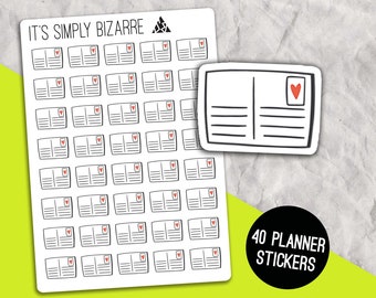 Pegatinas para planificadores de postales, hojas de pegatinas para postales, escritura de cartas, seguimiento de amigos por correspondencia, pegatinas de correo feliz, pegatinas para cartas, diario