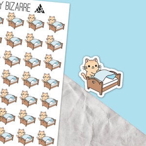 Make The Bed Cat Stickers, Change the sheets, Planner stickers, Household chore stickers, Chore tracker, Planner tracking, Cute cats