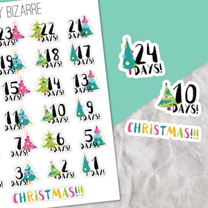 Holiday Countdown Sticker Tree Holiday Countdown Sticker Tree